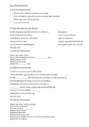 English Worksheet: 