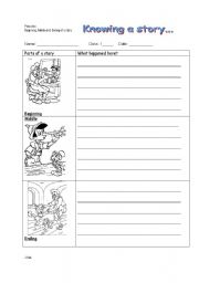 English Worksheet: Pinocchio Story