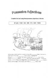 English Worksheet: Possesive Adjectives (The Simpson Family)