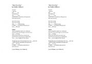 English worksheet: Robbie Williams - Shes the One - Present Simple (Helping + Being Verbs)