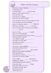 English Worksheet: Music Class - Father and Son by Boyzone