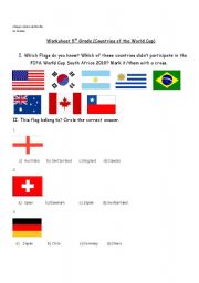 English Worksheet: countries 