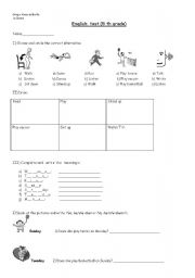 English Worksheet: worksheet