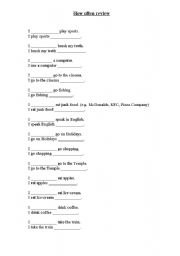 English worksheet: How often review