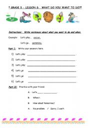English worksheet: Lets Play..Lets go