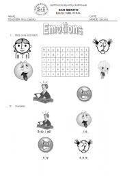 English Worksheet: Emotions/ feelings
