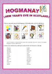 English Worksheet: HOGMANAY ( NEW YEARS EVE IN SCOTLAND)
