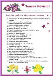 English Worksheet: Tense Revision - Part 3