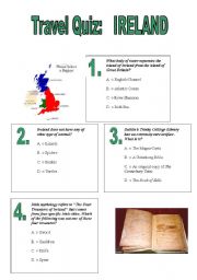 English Worksheet: travel quiz ireland