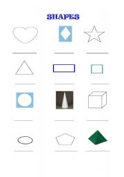 English Worksheet: Shapes