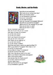 English Worksheet: Books questions