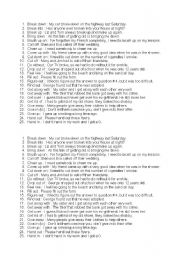 English Worksheet: phrasal verbs