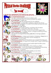 English Worksheet: Phrasal Verbs Challenge 