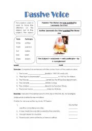 English Worksheet: Passive Voice