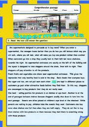 English Worksheet: Supermarkets