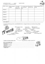 TV and Me- a class survey and something else