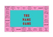 English Worksheet: The Name Game