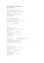 English Worksheet: fill in the lyrics