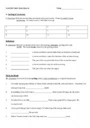 English Worksheet: Past Continuous & Simple Past Grammar Quiz