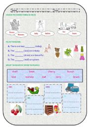 English Worksheet: sigular and plural nouns