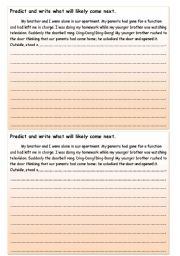 English Worksheet: Prediction