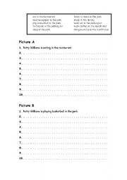 English worksheet: 3 page- what are you doing?