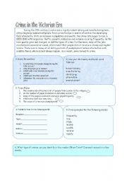 English Worksheet: Crime in the Victorian Era