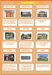 English Worksheet: Types of dwellings. (Part 1)