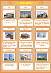 English Worksheet: Types of dwellings. (Part 2)