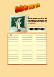 English Worksheet: Built-in words