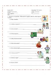 English Worksheet: Quiz for beginners 