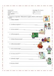 English worksheet: Quiz for beginners 