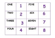 English worksheet: memorandum of numbers