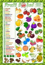 English Worksheet: FRUIT SALAD