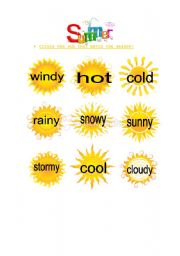 English worksheet: summer