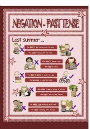 English Worksheet: Past Tense Negation