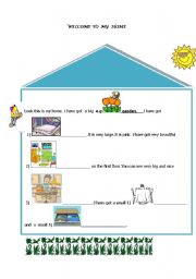 English worksheet: welcome to my home :=)