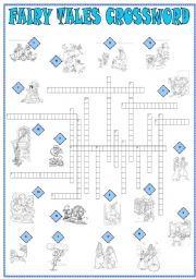 English Worksheet: FAIRY TALES CROSSWORD