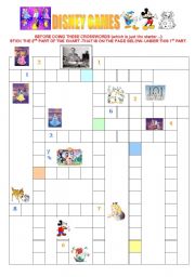 English Worksheet: games with disney