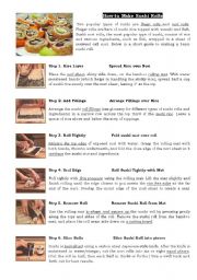 English Worksheet: How to make sushi rolls