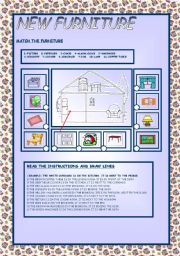 English Worksheet: NEW FURNITURE