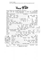 English Worksheet: FAIRY TALES - SNOW WHITE