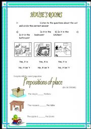 English Worksheet: home and prepositions quizz