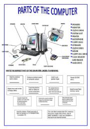 English Worksheet: PARTS OF THE COMPUTER