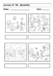 English Worksheet: SEASONS