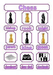 English Worksheet: Chess - pictionary