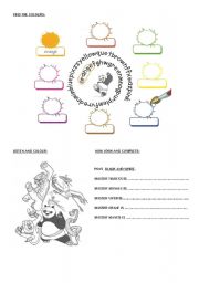 English Worksheet: Kung Fu Colours 