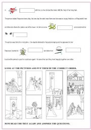 English Worksheet: FAIRY TALES - RAPUNZEL PART 2 (2 PAGES)