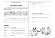 English Worksheet: Reading Comprehension