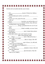 English Worksheet: 1ST CONDITIONAL  PART 2 (PRACTICE EXERCISE)